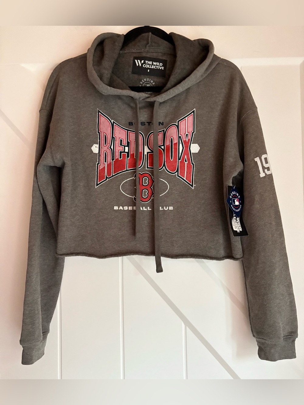 Boston Red Sox Cropped Hoodie S NWT